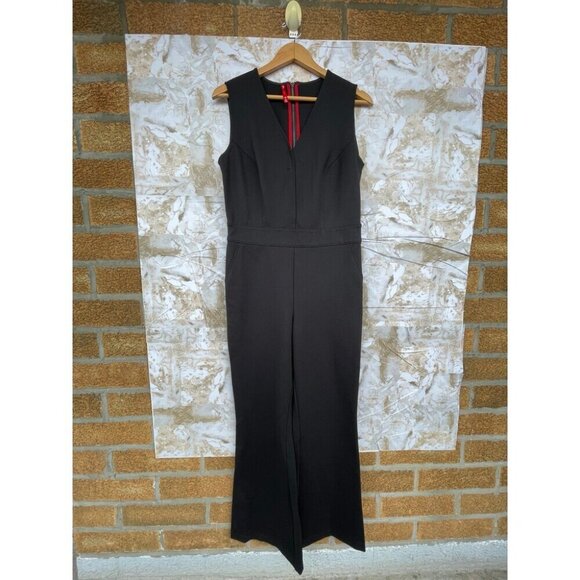 he Perfect Jumpsuit Sleeveless Back Zip Bootcut Leg Classic Black medium